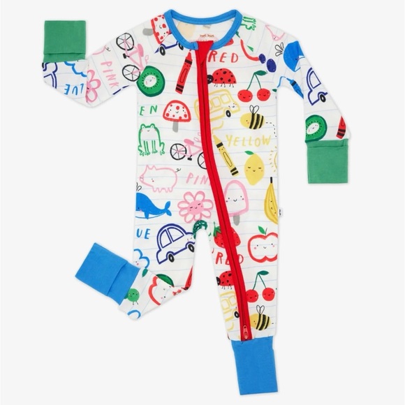 Little Sleepies “Coloring Crew” Zippy 6-12 - Picture 2 of 7